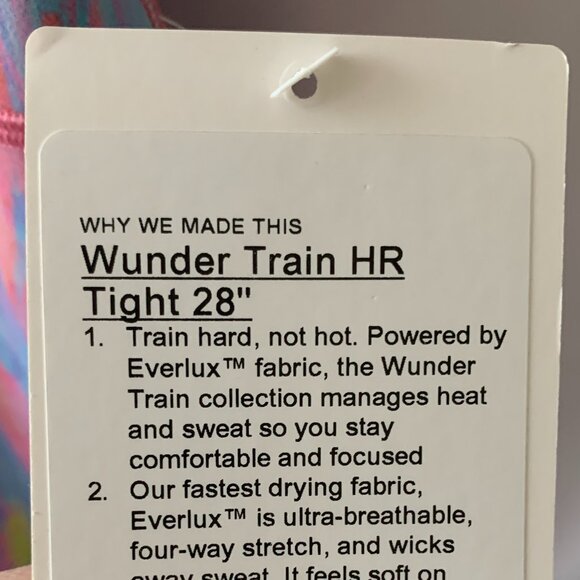 LULULEMON Wunder Train High Rise Leggings Tights in Pastel Prism Sz 8 - Picture 5 of 5